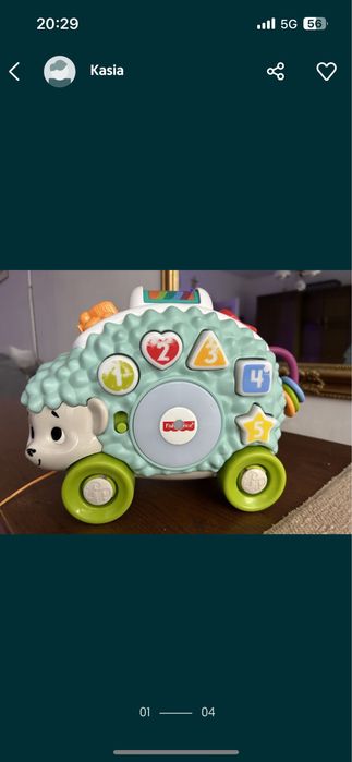 paka  ubrań i jeżyk fisher price