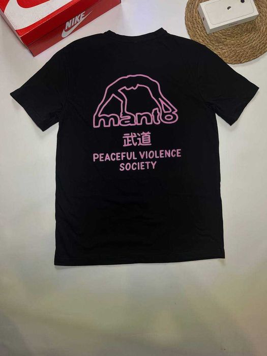 Футболка Manto Peaceful Violence Society / Чорна Манто Пісфул