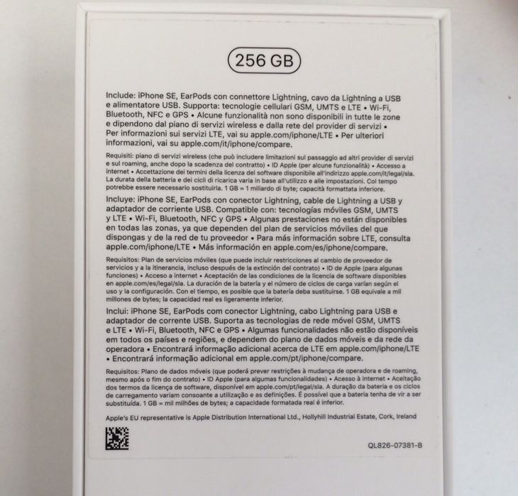 Apple iPhone SE 256gb 2020