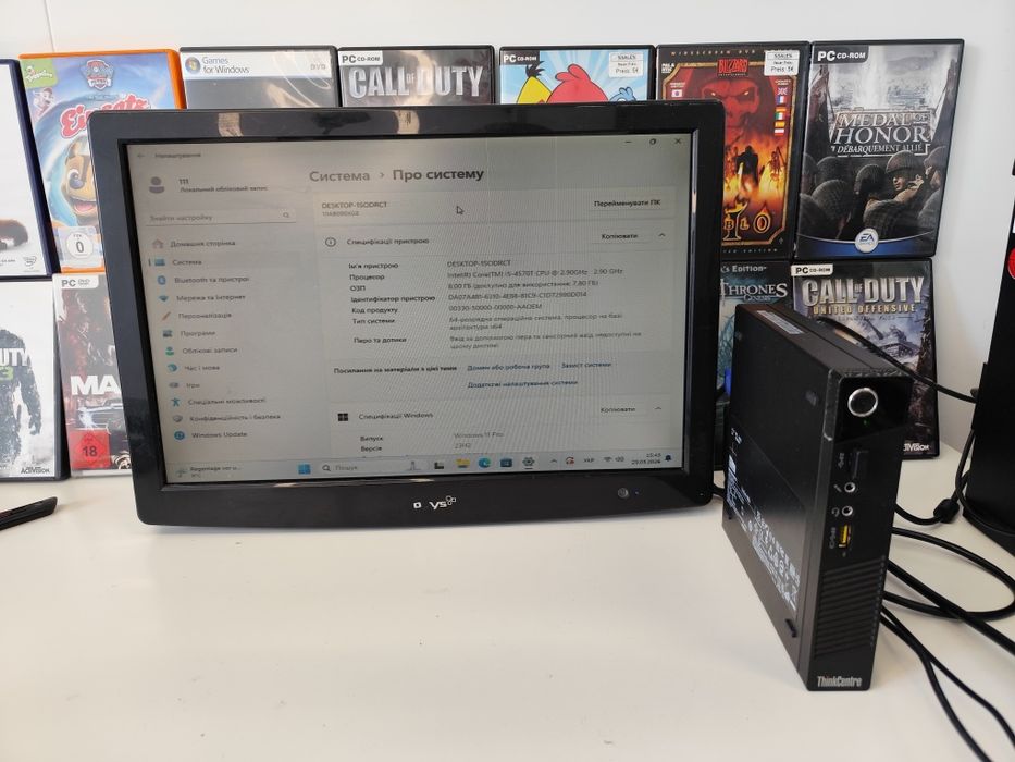 Lenovo ThinkCentre M93 Mini PC i5 SSD 8 оперативної