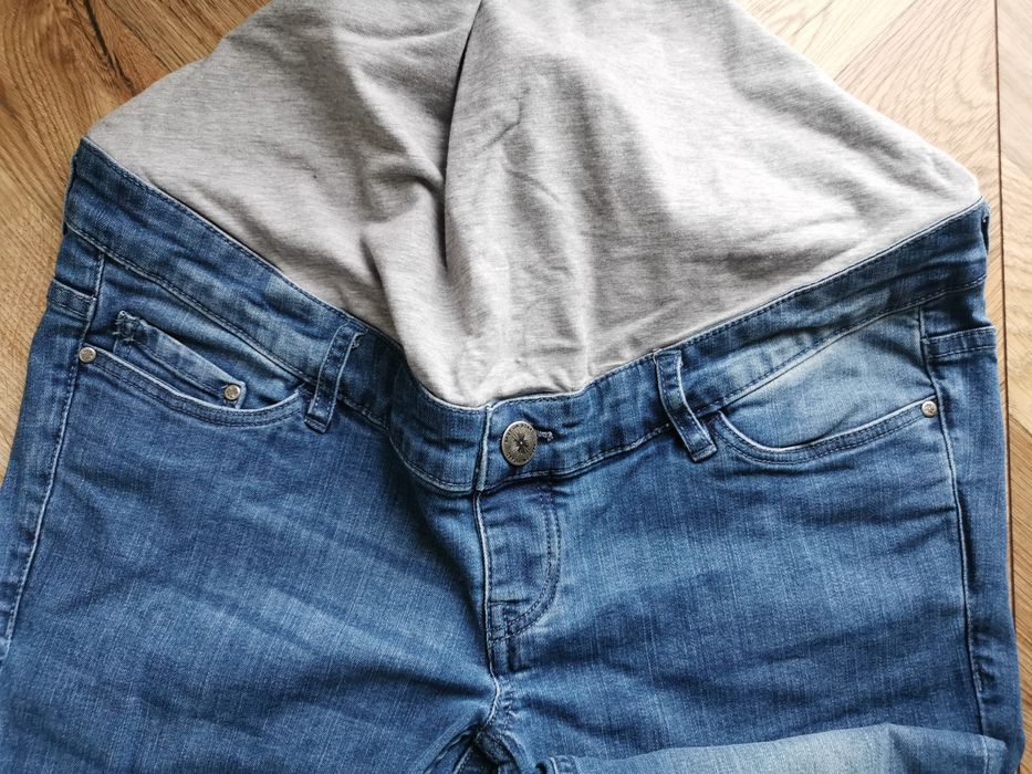 Super skiny fit jeansy esmara damskie spodnie ciążowe mama 40 idealny