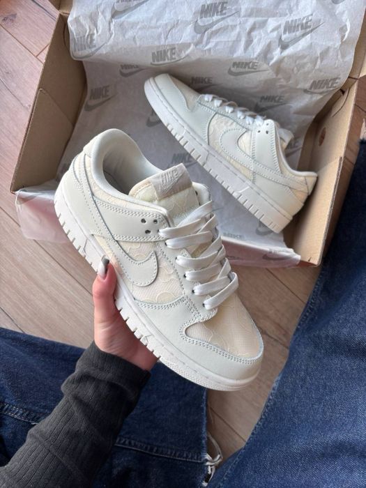 36-41 Жіночі кросівки Nike SB Dunk Low Lace Pack Regal Beige бежеві
