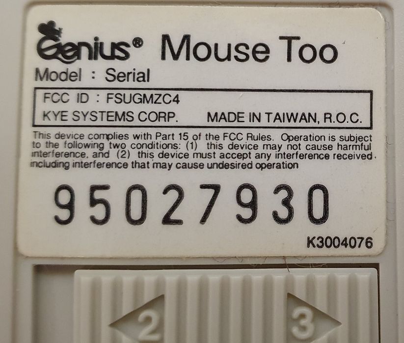 Myszka do RETRO komputera "Genius" lata 80/90