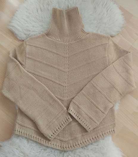 Sweter beżowy camel golf Nowy