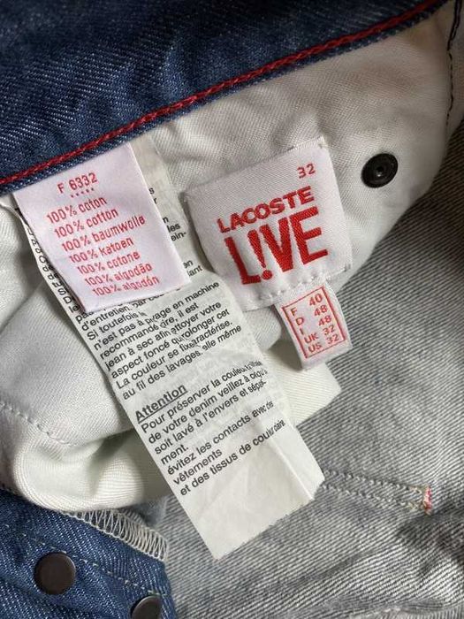 Lacoste LIVE oryginalne niebieskie męskie Spodnie Jeansy W 32 L 32