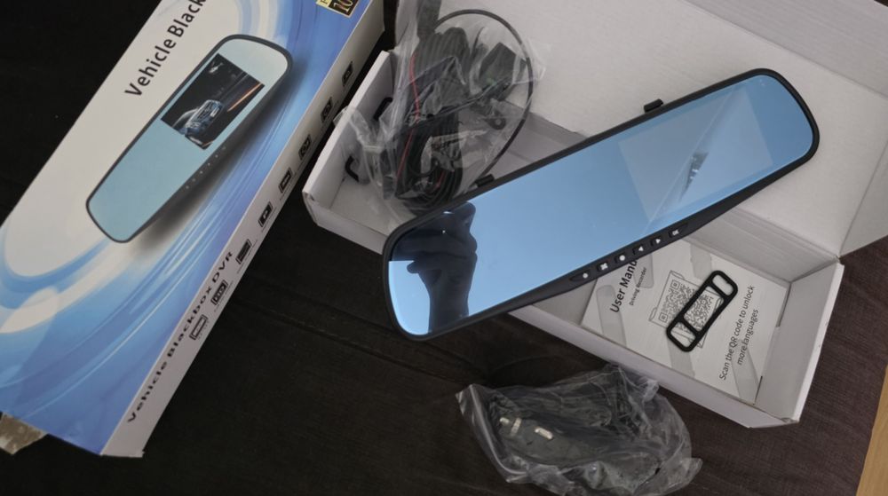 Kit auto espelho retrovisor com LCD HD, gravação imagens e câmara traseira