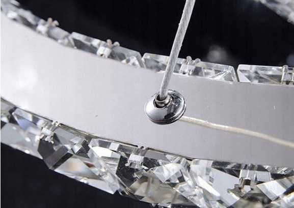 Lampa wisząca WOBAKO OLIVIA żyrandol LED kryształki 36W NOWY