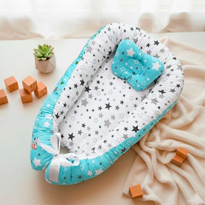Кокон гніздечко позиціонер бебінест для новонародженого з подушкою