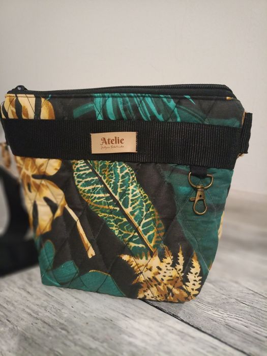 Torebka handmade w liście – szyta ręcznie Atelie Justyna Sokołowska
