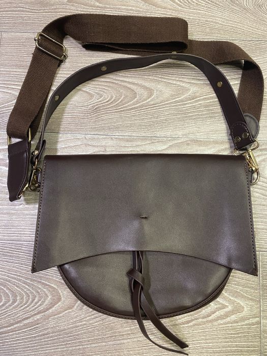 Жіноча сумка шоколадного кольору, екошкіра