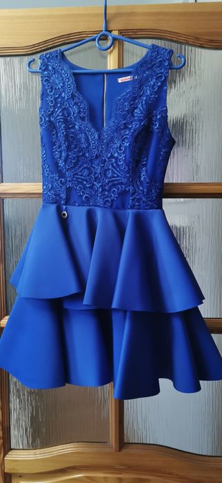 Sukienka 34 chabrowa. Piękna