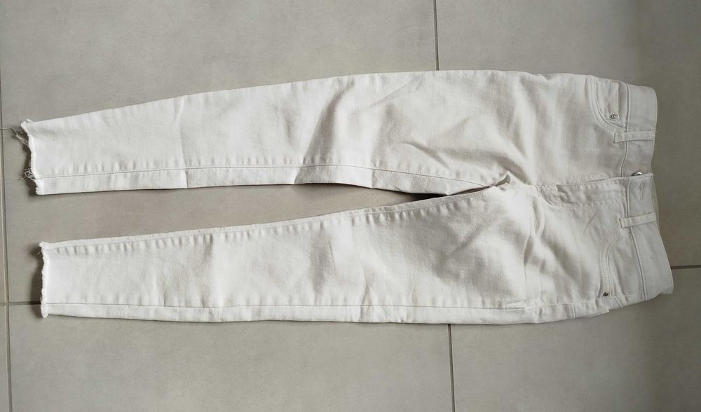 Spodnie damskie białe skinny, rozmiar 32