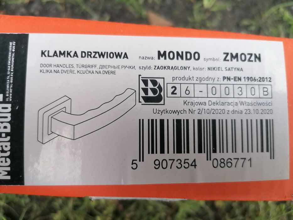 Klamka do drzwi mondo
