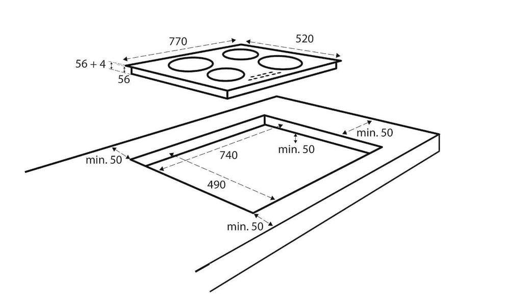IKI7735 INVENTUM Płyta indukcyjna 80cm kuchenka indukcyjn łączone pola