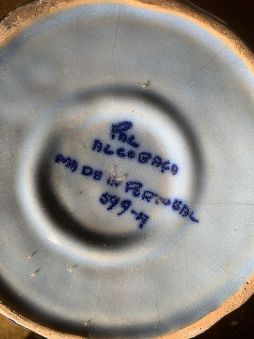 Vaso vintage pintado á mão