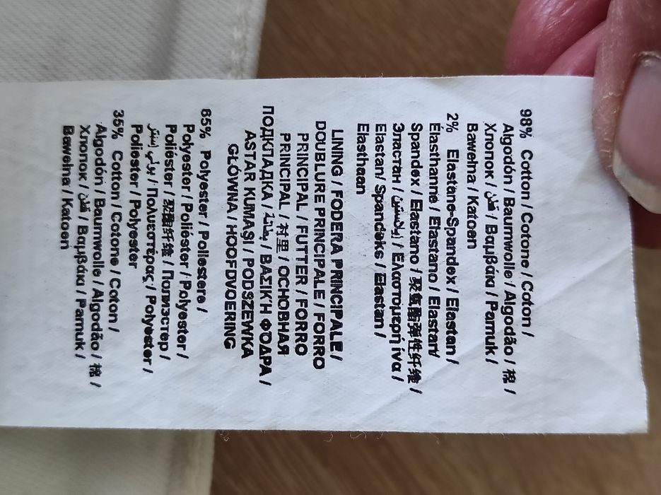 Spodnie męskie Trussardi Jeans białe rozm  175/78