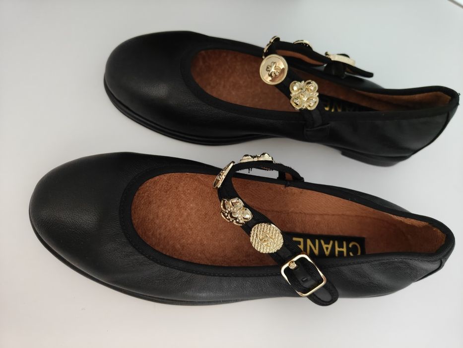 Chanel baleriny baletki CC skóra jagnięca r.39
