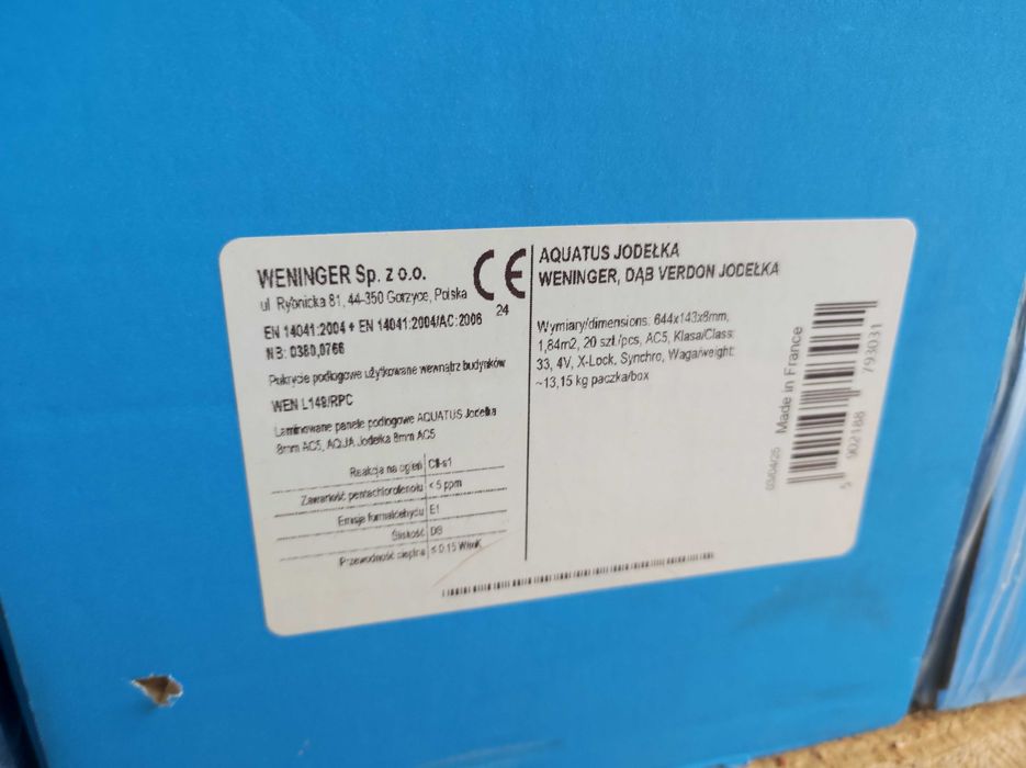 Sprzedam panele laminowane wodoodporne Weninger - 7opakowań