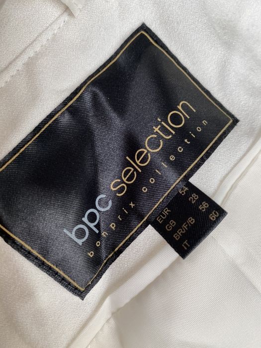 Nowa marynarka blezer biała cekinki złote 54 7XL duży rozmiar XXL