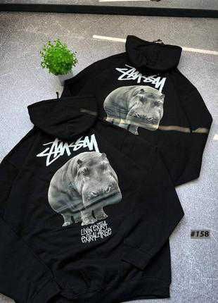Худи Stussy Basic | Черная Кофта Стусси Базовое