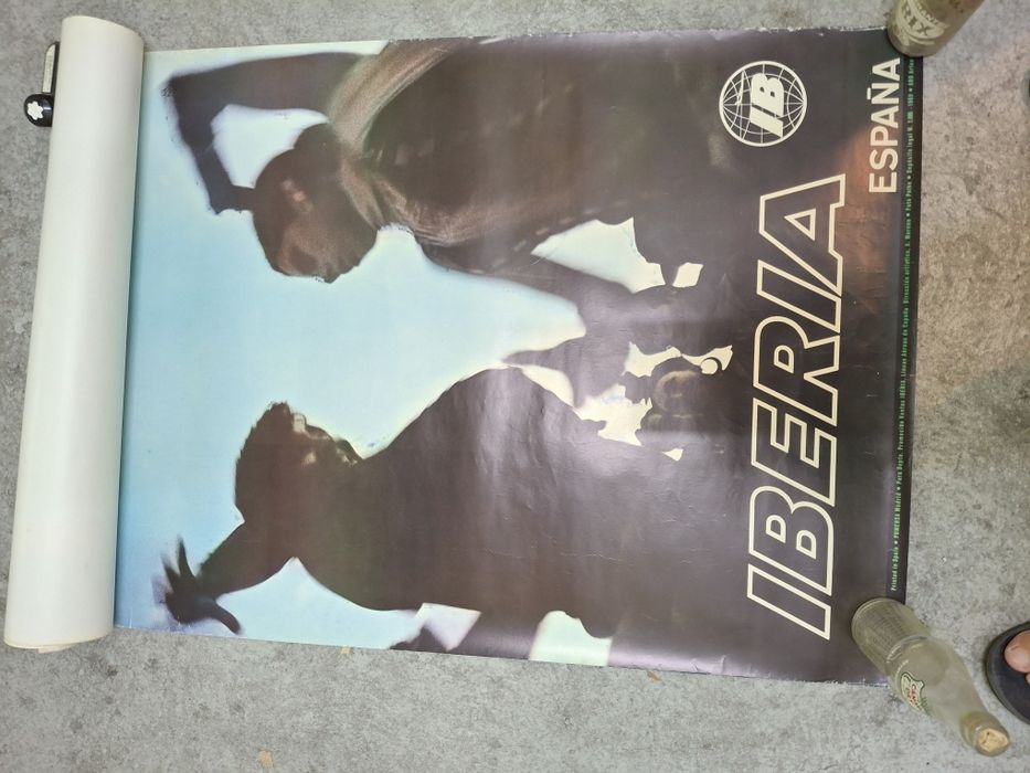 Iberia aviacao raro cartaz promocional ano 1969 aviação aérea