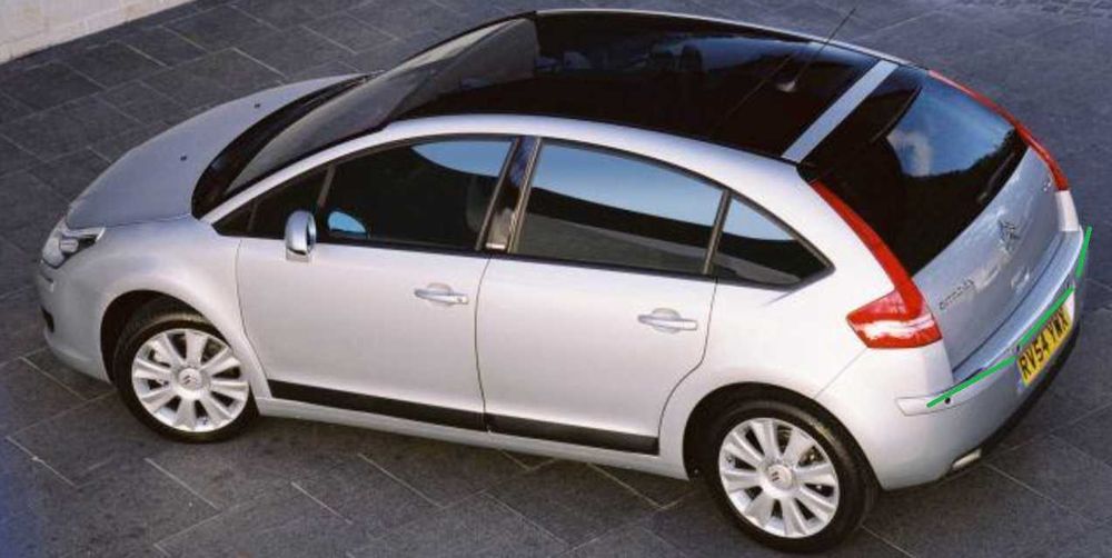 Friso cromado parachoques traseiro C4 Exclusive 2004–2008