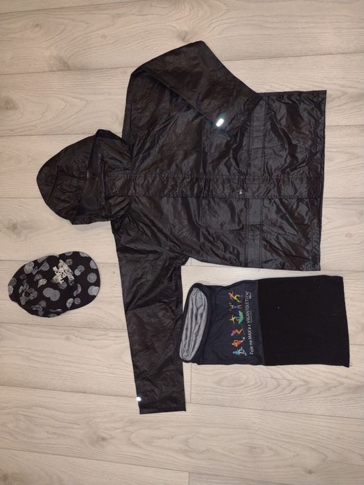 Kurtka 122 128 jesień wodoodporna wiatrówka gratis czapka h&m komin