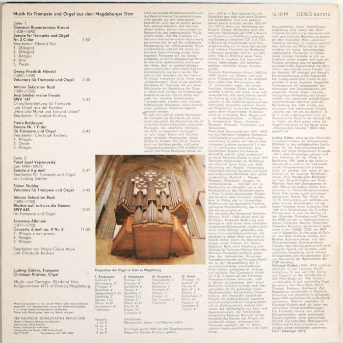 Güttler - Musik Für Trompete Und Orgel Aus Dem Magdeburger Dom s.EX-