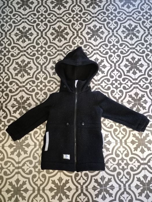 Parka simple wool dziecieca 98 104 czarna