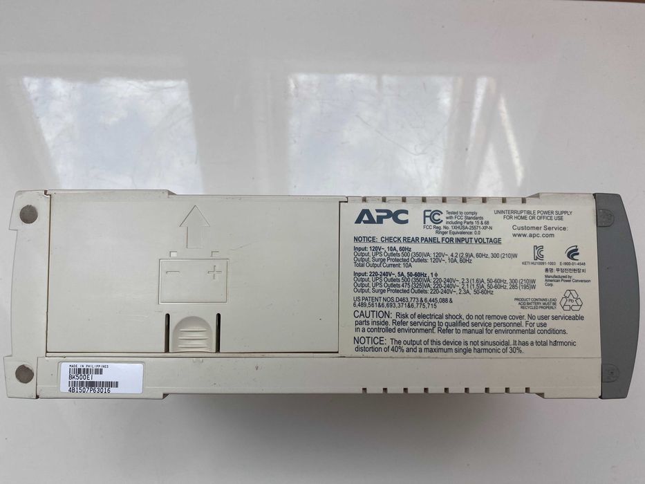 UPS zasilacz awaryjny APC Back-UPS CS 500 BK500EI BDB. stan + przewody