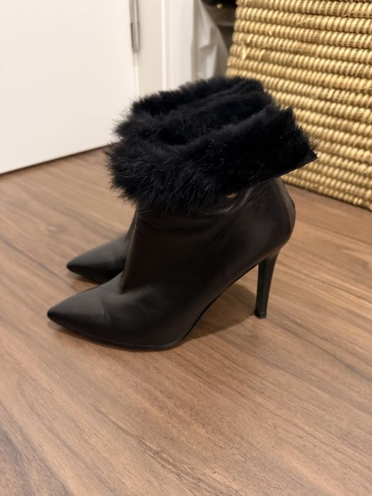 Botins pretos pele Miguel Vieira
