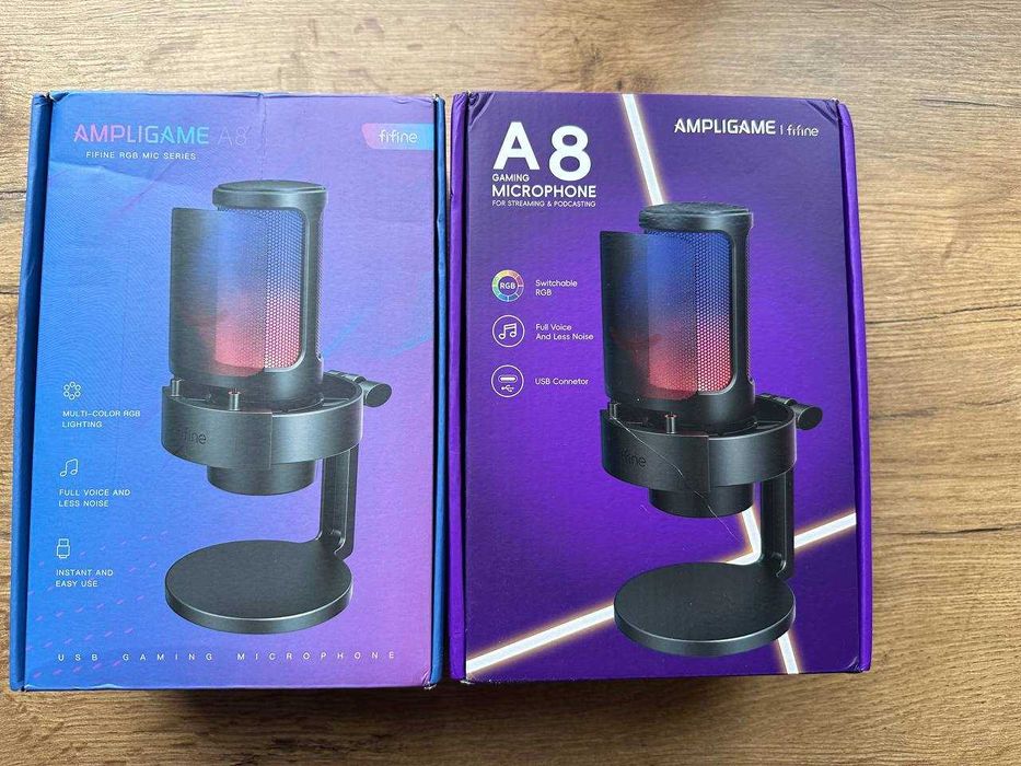 Микрофон для ПК/ для стриминга, подкастов Fifine A8 Black/White Новые!