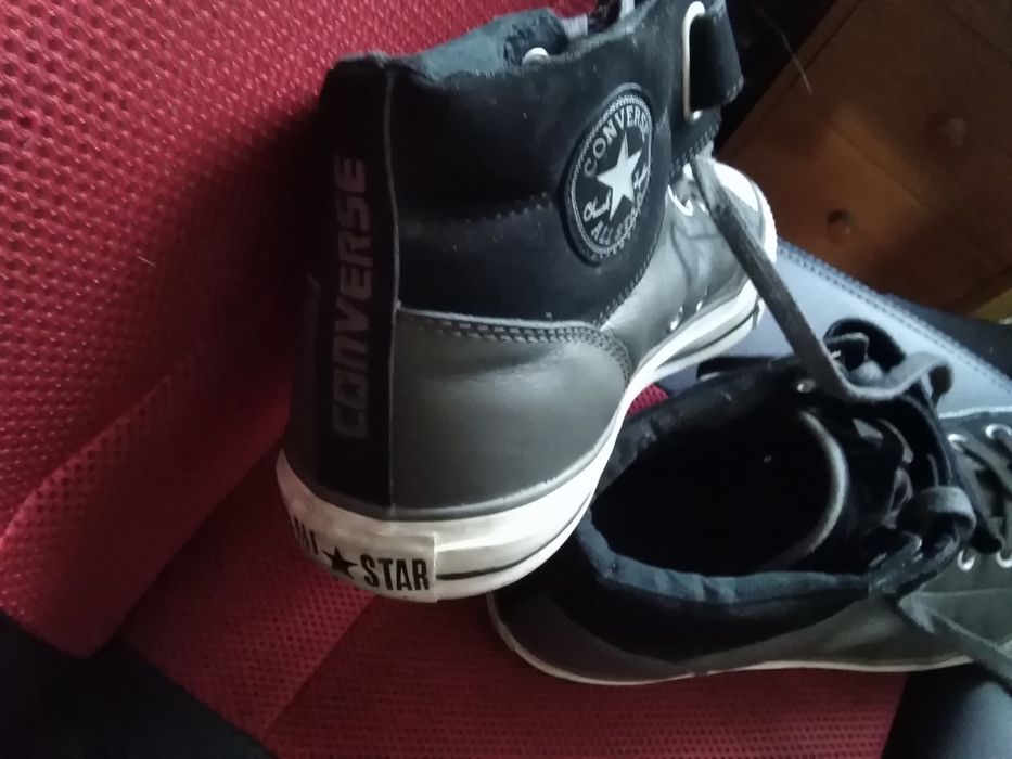 Trampki conversy popiel skora