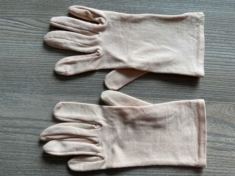 Rękawiczki damskie bawełniane z lat 60, 70-tych PRL