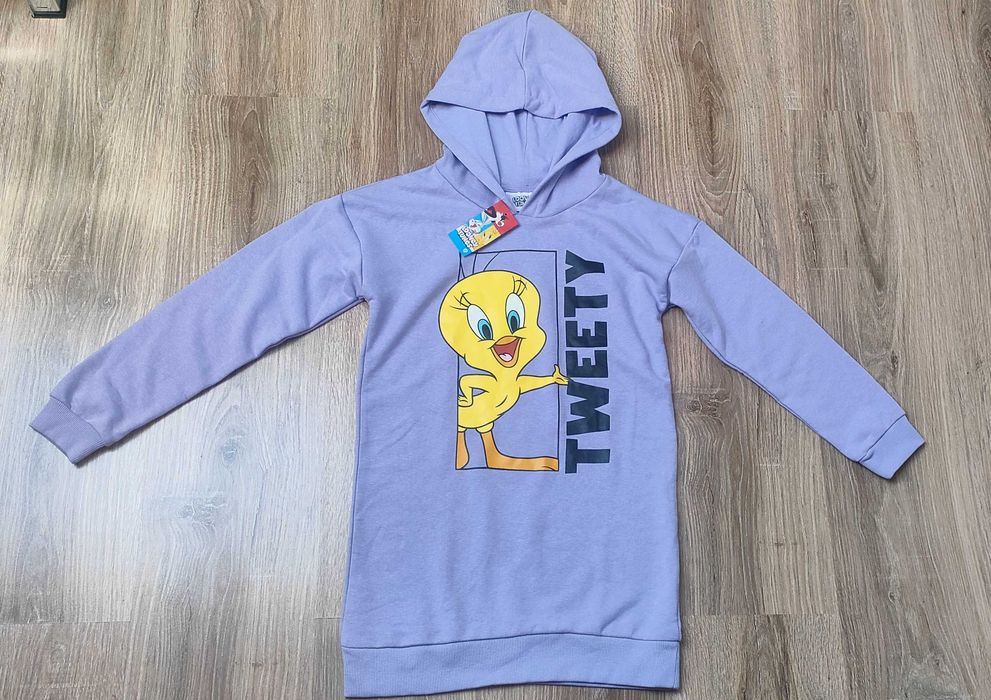 Dłuższa bluza/ sukienka dla dziewczynki 122 128