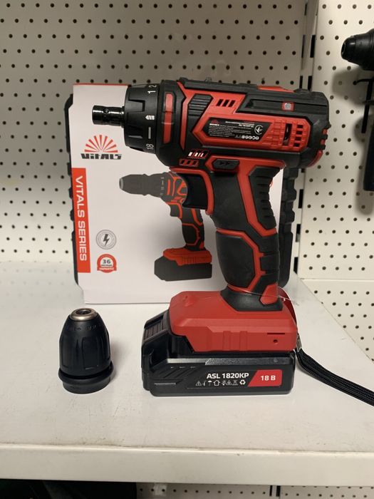 Дрель-шуруповерт аккумуляторная Vitals AU 18/2KP QC