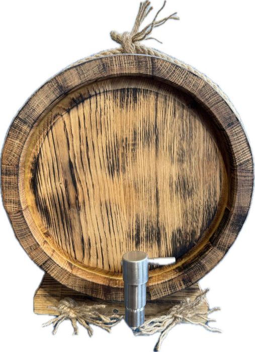 Бочка для напоїв вино,самогон,коньяк на подарок з канатом опалення