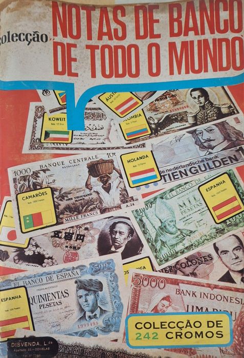 Caderneta cromos notas de banco de todo o mundo.