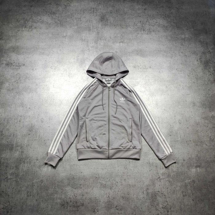 DAMSKA PREMIUM Bluza Rozpinana z Kapturem Adidas Originals 3 Paski Logo