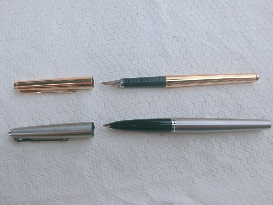 Parker 180 14k Ouro XM & 45 Fighter Aço 70s - Vintage Excelente!