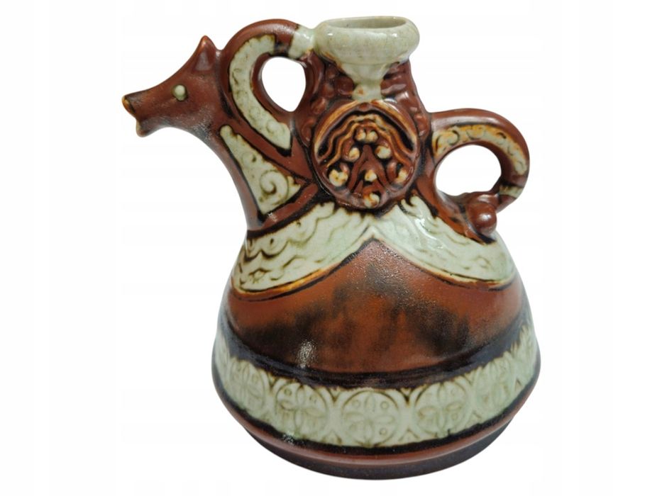 Dzban Ceramiczny FNK Bochnia Figuralny Stylizowany Koń Lajkonik