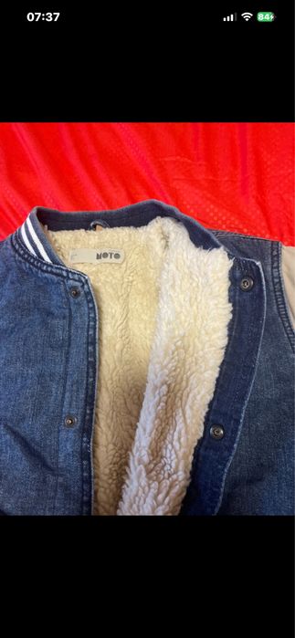Damska kurteczka  jeans - ocieplana