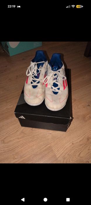 Chuteiras Futsal Sintético Adidas Speed Portal Brancas