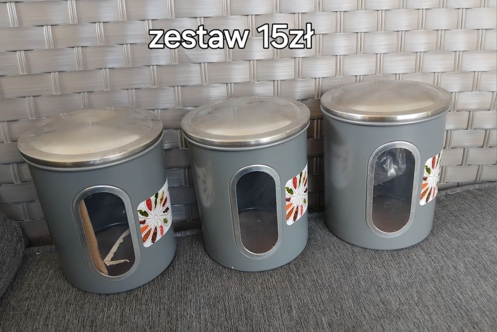 Wyprzedaż Nowy zestaw 3 pojemników z okienkiem