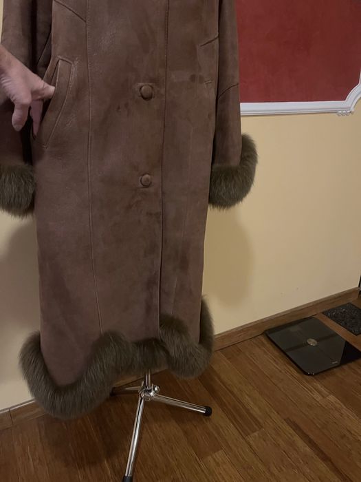 Kożuch długi . Skóra prawdziwa . XXL