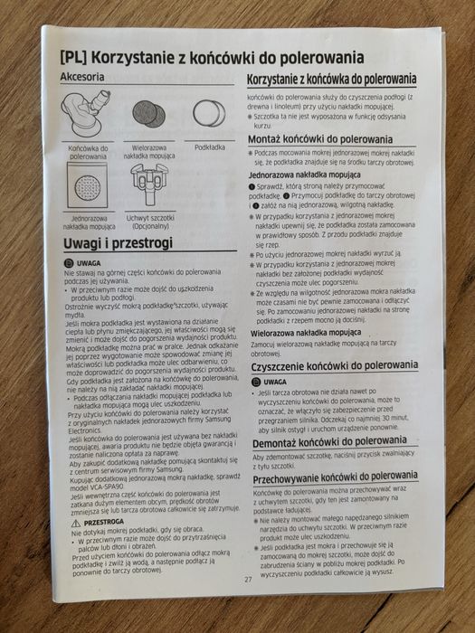 Końcówka do mopowania Samsung