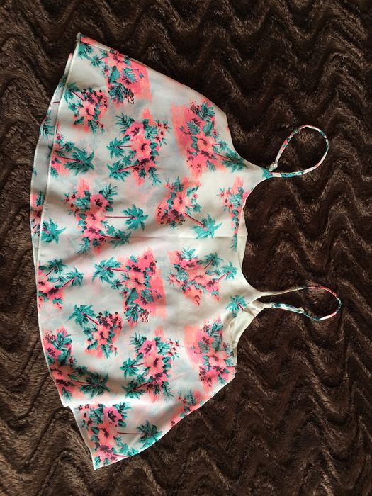 Top estampado com 2 partes