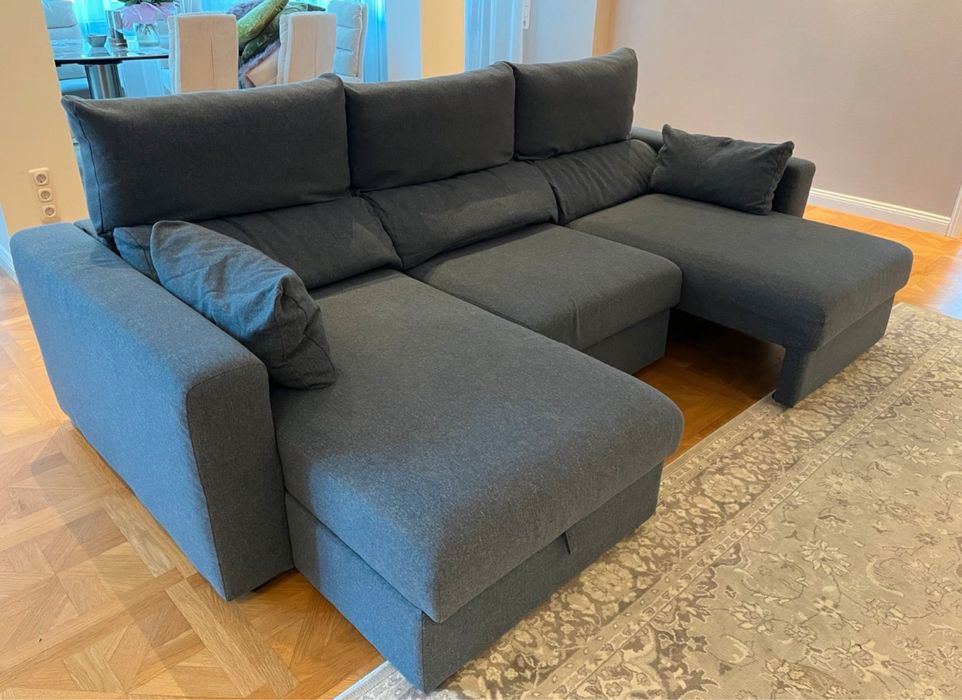 Fajny narożnik Ikea Eskilstuna funkcja spania pojemnik super dowóz