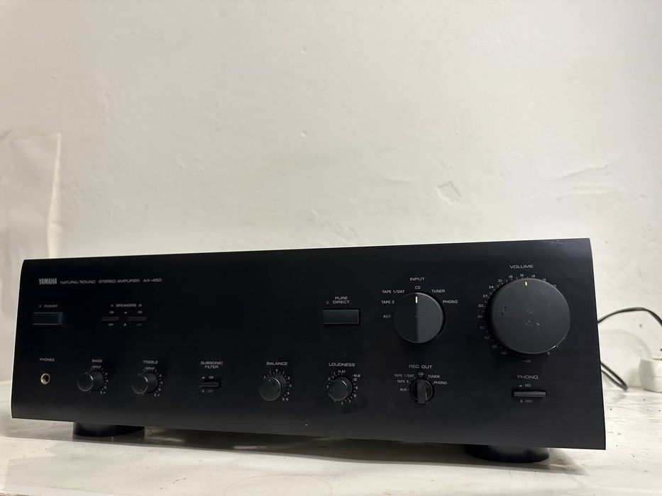 Wzmacniacz stereo Hi-Fi Yamaha AX-450 – 2×65 W, Phono MM/MC, Pure Direct, 250 DF
