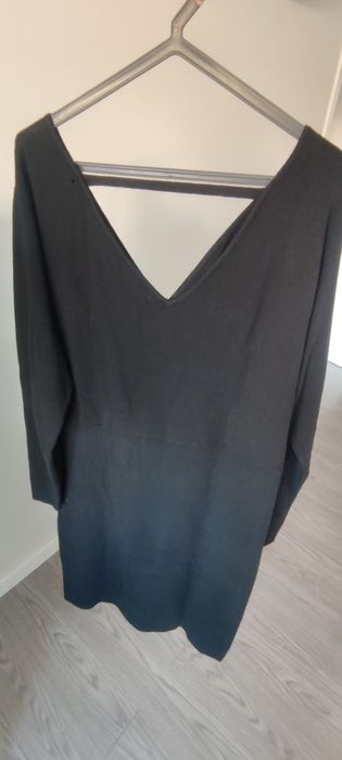 Vestido preto de malha